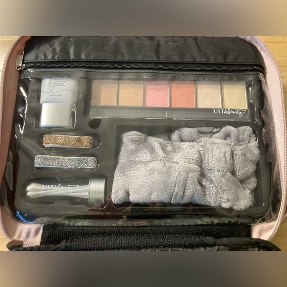 New never used Ulta beauty case filled with makeup - case is pink - Picture 3 of 3
